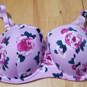 Torrid Floral Push Up Strapless Bra 44C
